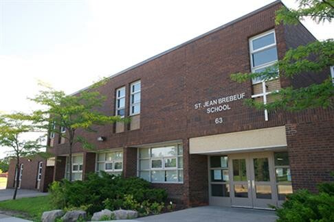 photograph of the front facade of St. Jean Brebeuf School